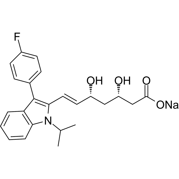 (3S,5R)-Fluvastatin sodium Structure