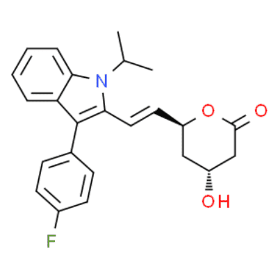 Fluvastatin lactone  Structure