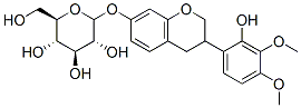 2'-Dihydroxy-3',4'-dimethoxyisoflavan-7-O-β-D-glucopyranoside Structure