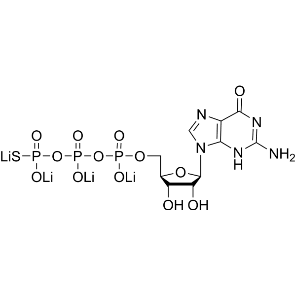 GTPγS tetralithium Structure
