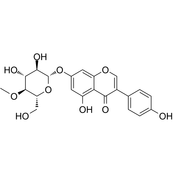 4''-methyloxy-Genistin Structure