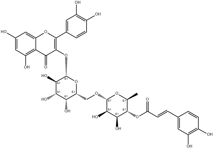 Quercetin 3-Caffeylrobinobioside Structure