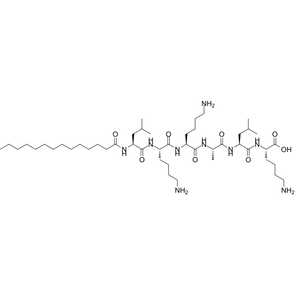 Myristoyl hexapeptide-16 Structure