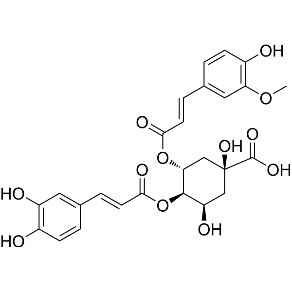 3-Feruloyl-4-caffeoylquinic acid Structure