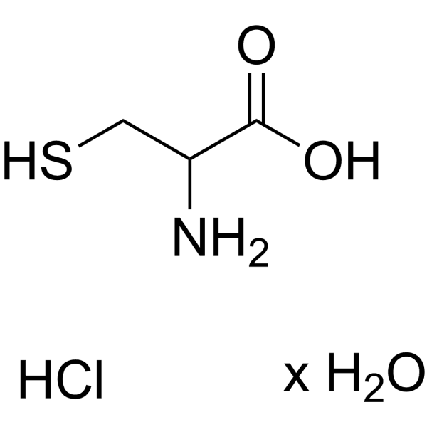 2-Amino-3-mercaptopropanoic acid hydrochloride hydrate Structure