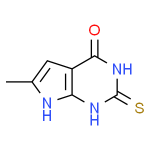 6-Methyl-2-thioxo-2,3-dihydro-1H-pyrrolo[2,3-d]pyrimidin-4(7H)-one  Structure
