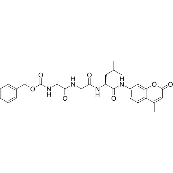 Z-Gly-Gly-Leu-AMC Structure