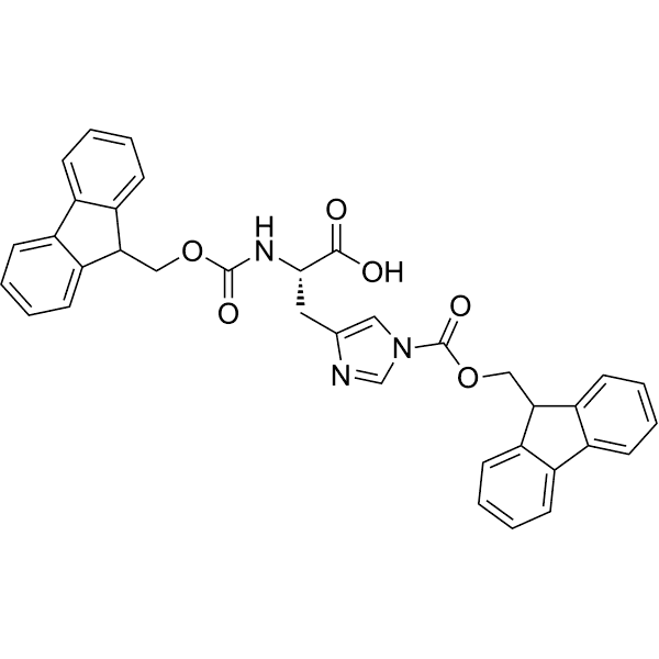Fmoc-His(Fmoc)-OH Structure