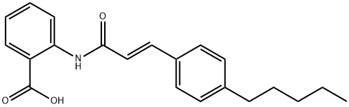 (E)-N-(p-Amylcinnamoyl)anthranilic acid Structure