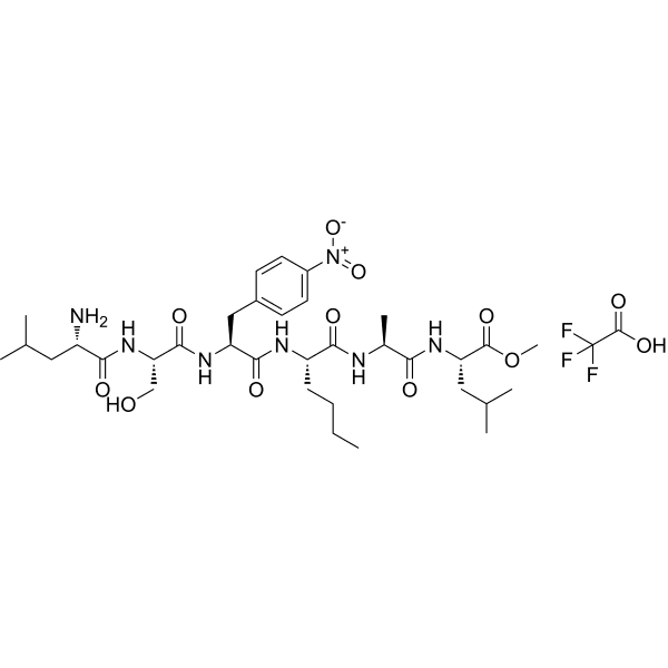 H-Leu-Ser-Phe(NO2)-Nle-Ala-OMe TFA Structure
