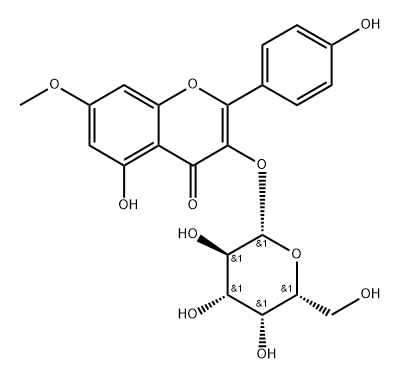 Rhamnocitrin 3-galactoside Structure