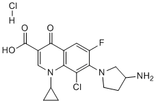 Clinafoxacin hydrochloride Structure