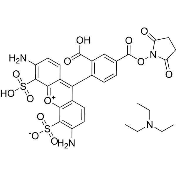 AF488 NHS ester TEA Structure