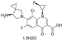 Sitafloxacin Hydrate Structure