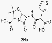 Ticarcillin sodium Structure