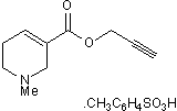 Arecaidine propargyl ester tosylate Structure