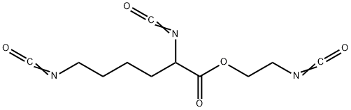 Hexanoic acid,2,6-diisocyanato-, 2-isocyanatoethyl ester Structure