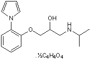 Isamoltane hemifumarate Structure