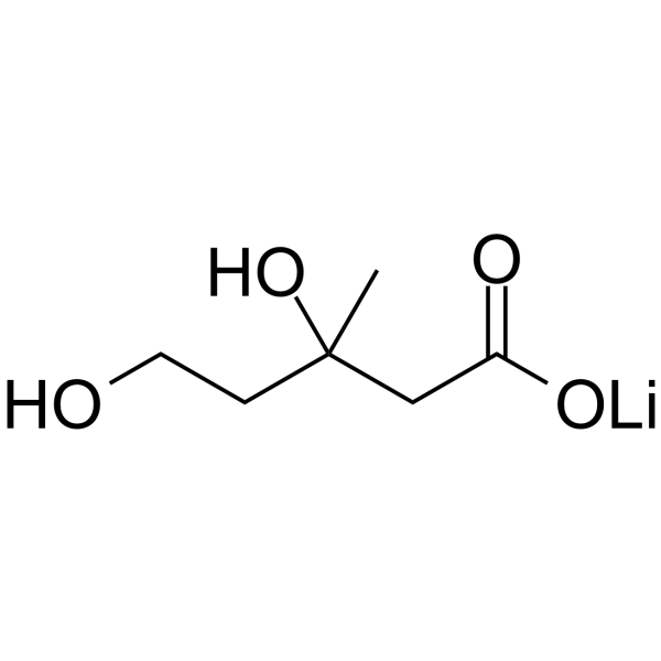 Mevalonic acid lithium salt Structure