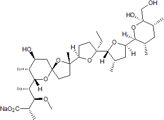 Monensin sodium Structure