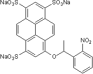 NPE-caged-HPTS Structure