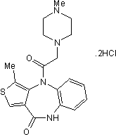 Telenzepine dihydrochloride Structure