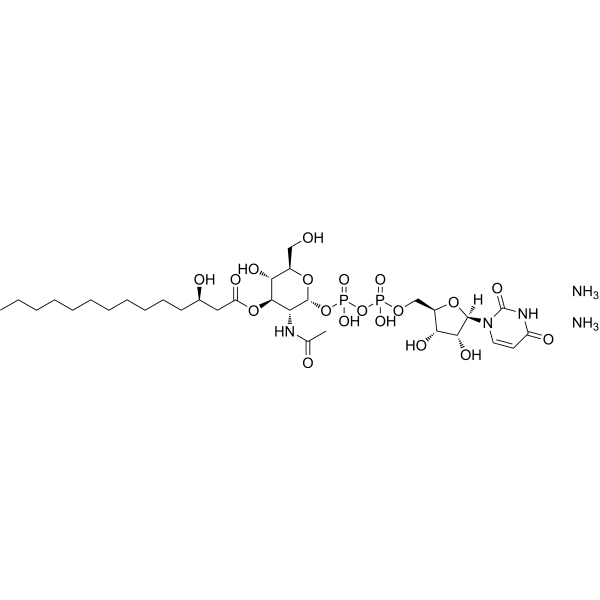 UDP-3-O-acyl-GlcNAc diammonium Structure