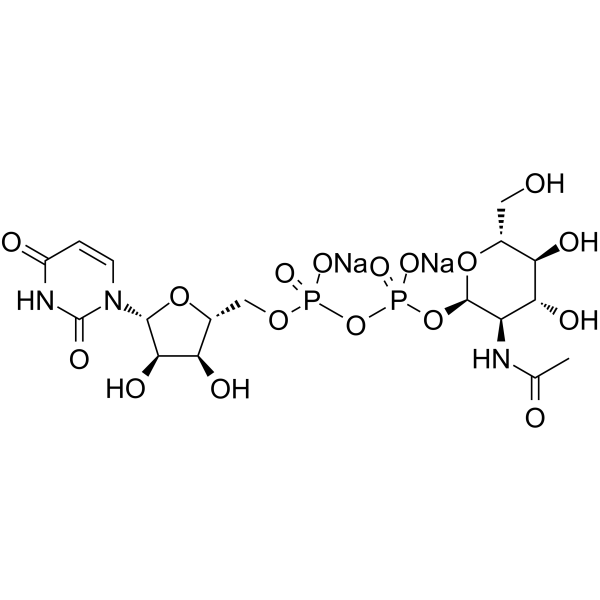 UDP-GlcNAc Disodium Salt Structure