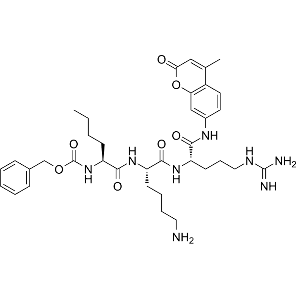 Z-Nle-Lys-Arg-AMC Structure